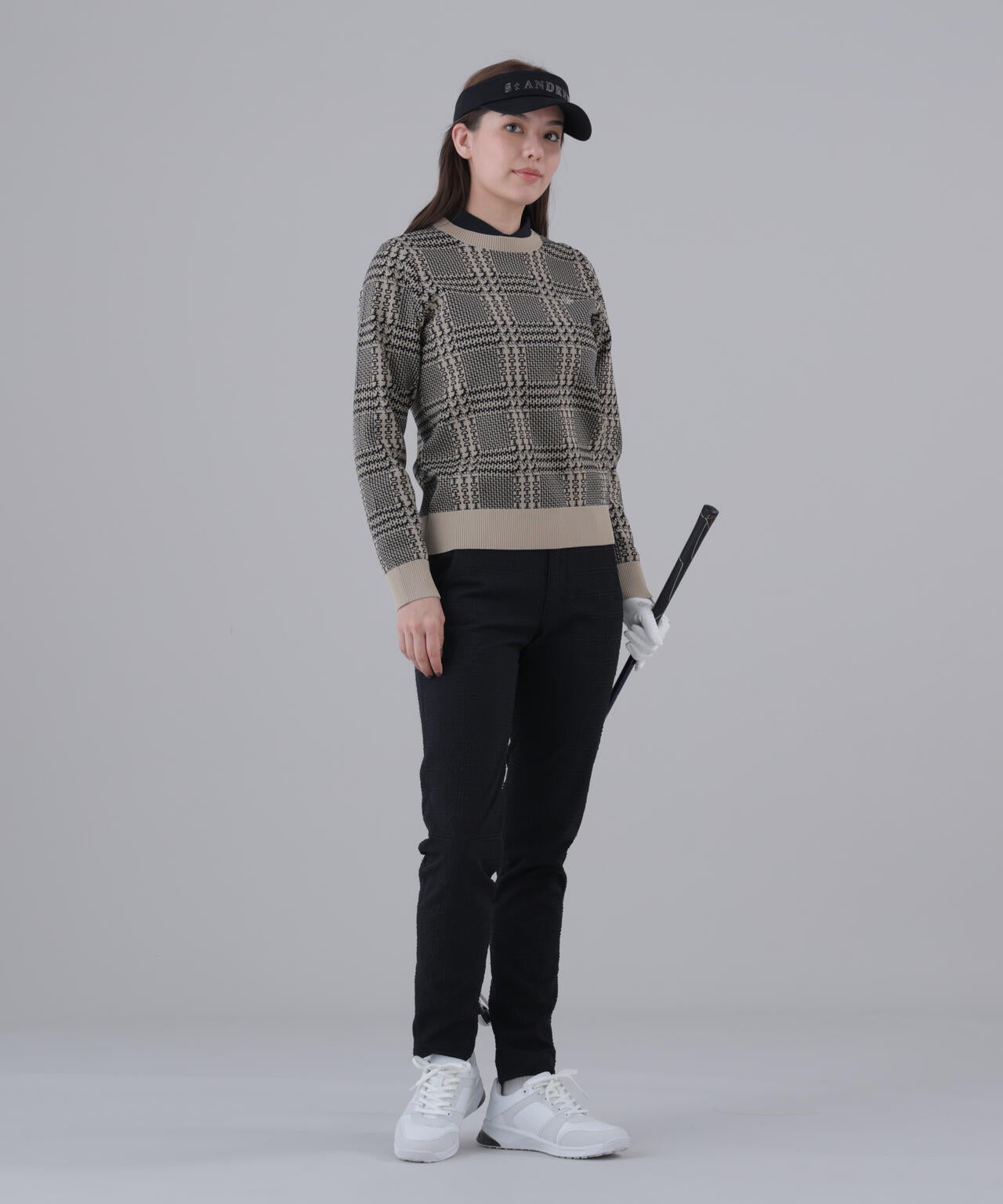 14Gホースビットチェックジャガードプルオーバーニット (WOMENS)