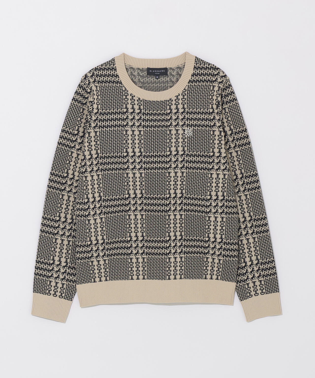 14Gホースビットチェックジャガードプルオーバーニット (WOMENS)