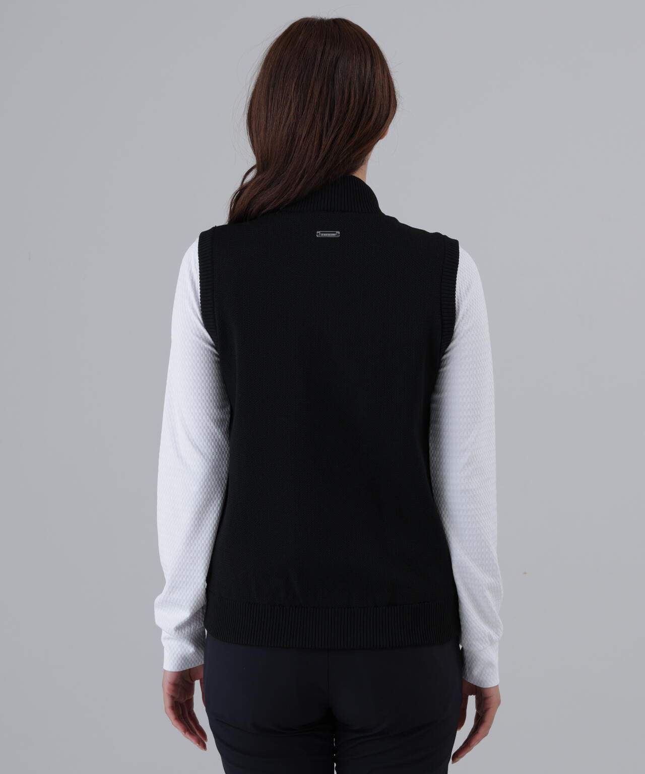 タフタ×ニットジップアップベスト (WOMENS)