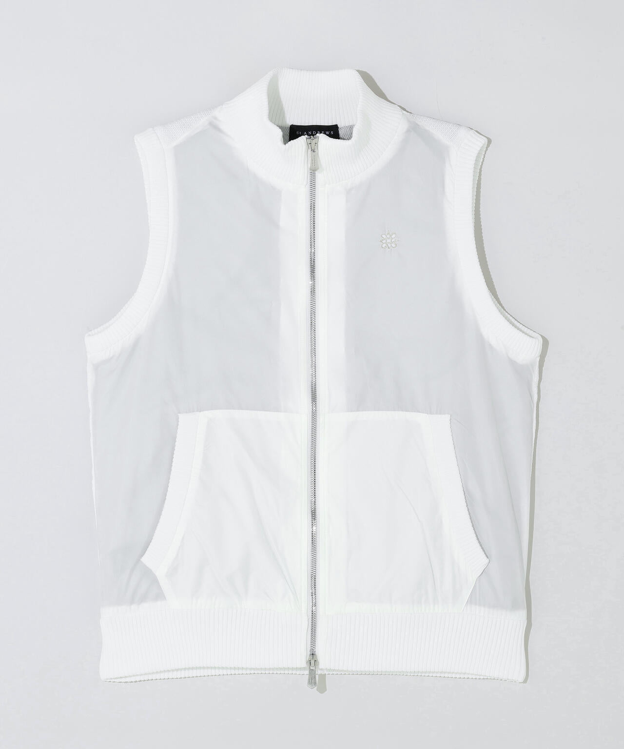 タフタ×ニットジップアップベスト (WOMENS)