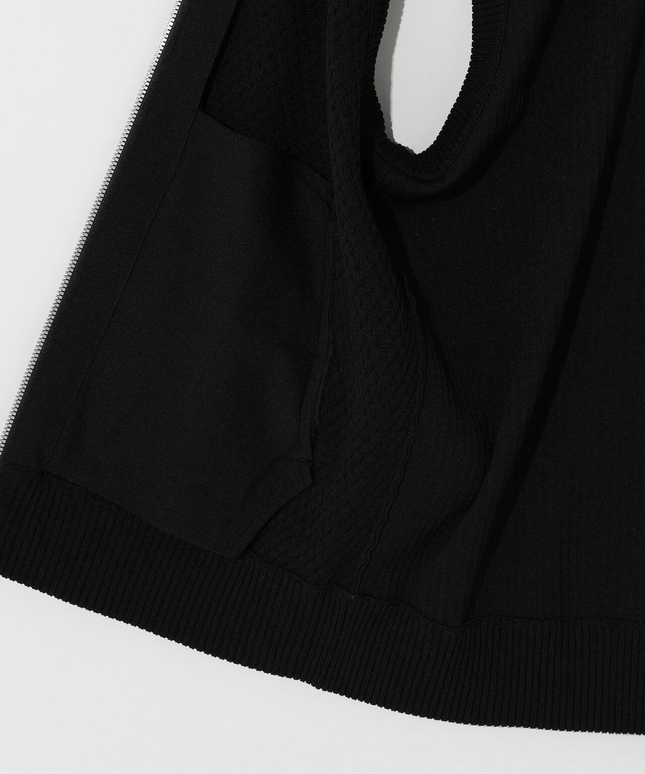 ジップアップニットベスト (WOMENS)