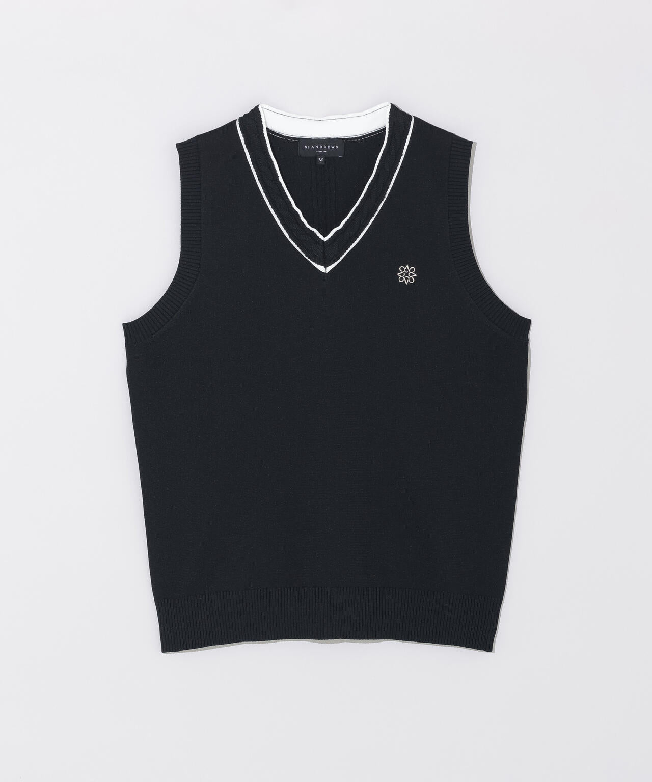 12G天竺Vネックニットベスト (WOMENS)