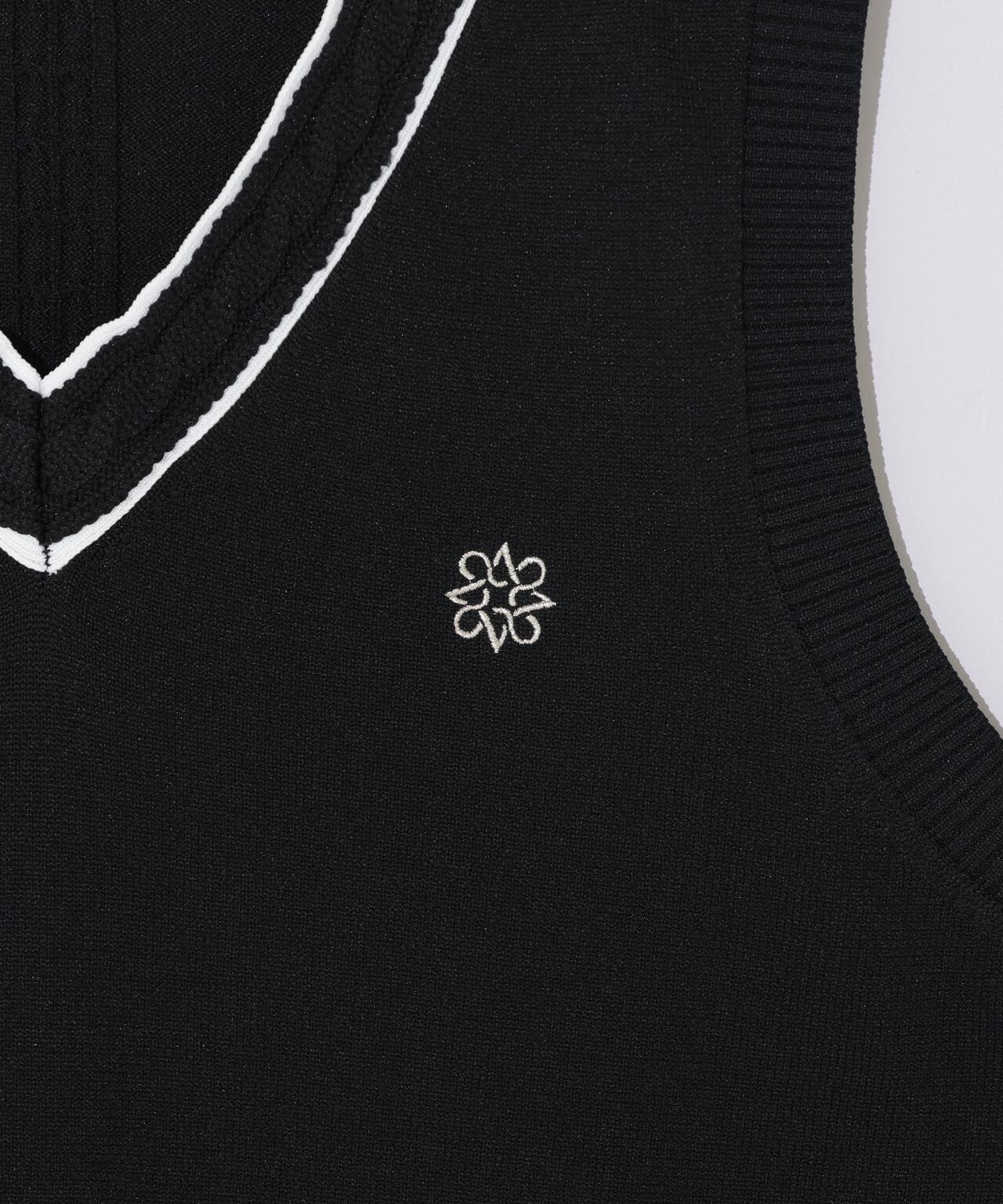 12G天竺Vネックニットベスト (WOMENS)