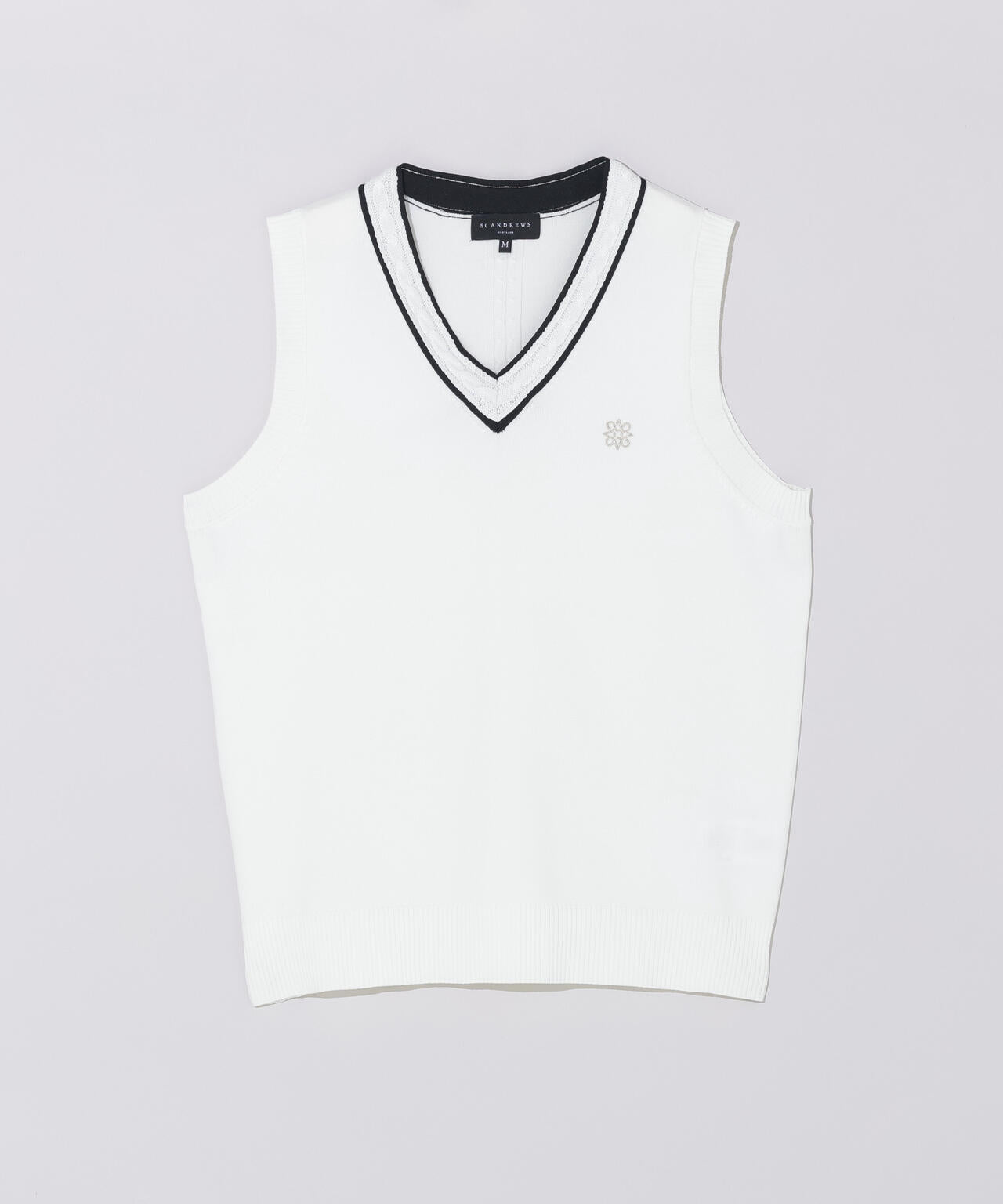 12G天竺Vネックニットベスト (WOMENS)