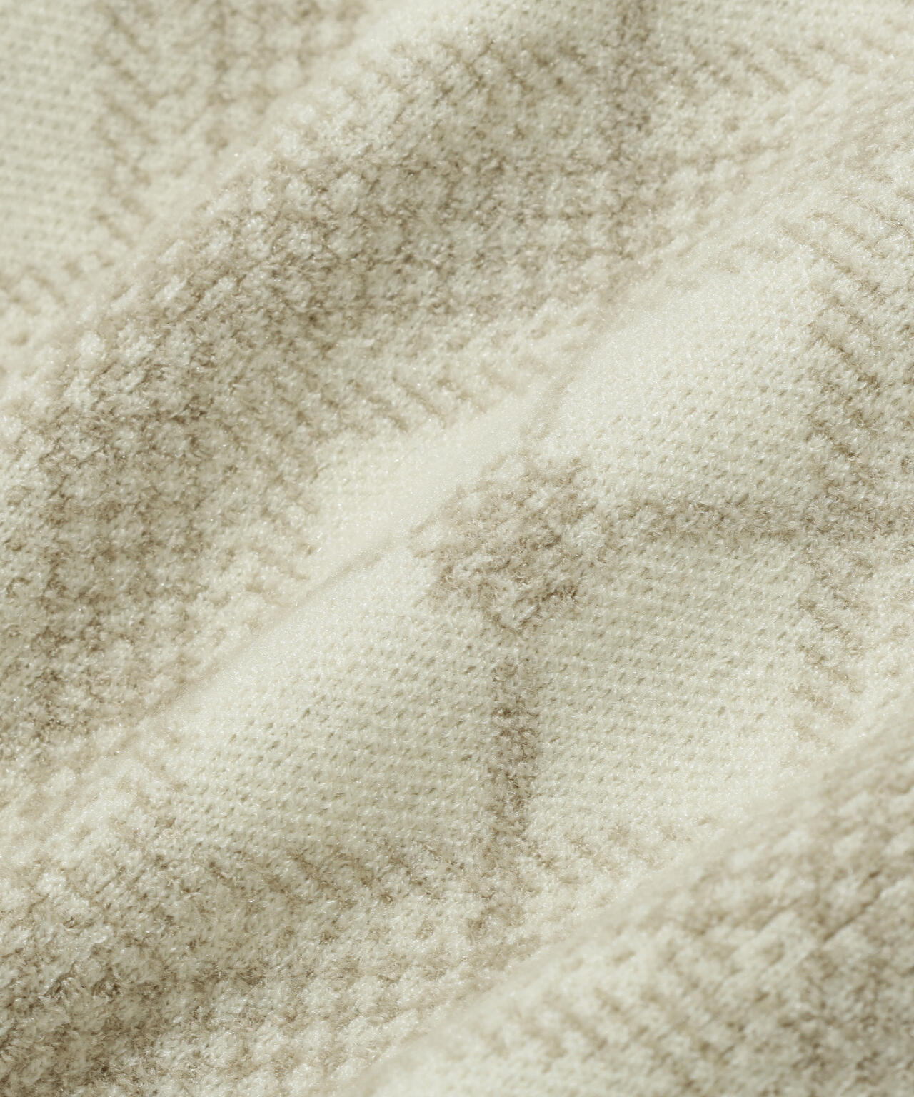 12Gケルトバイヤスチェックジャガードモックネックニットプルオーバー (WOMENS)