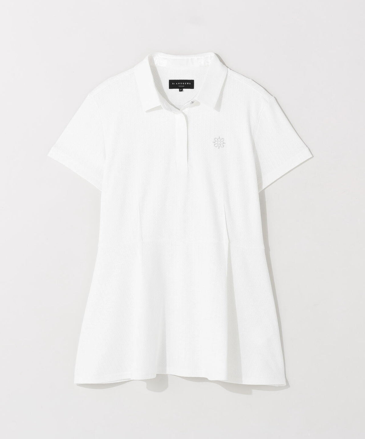 サッカー調ジャガード半袖シャツ (WOMENS)