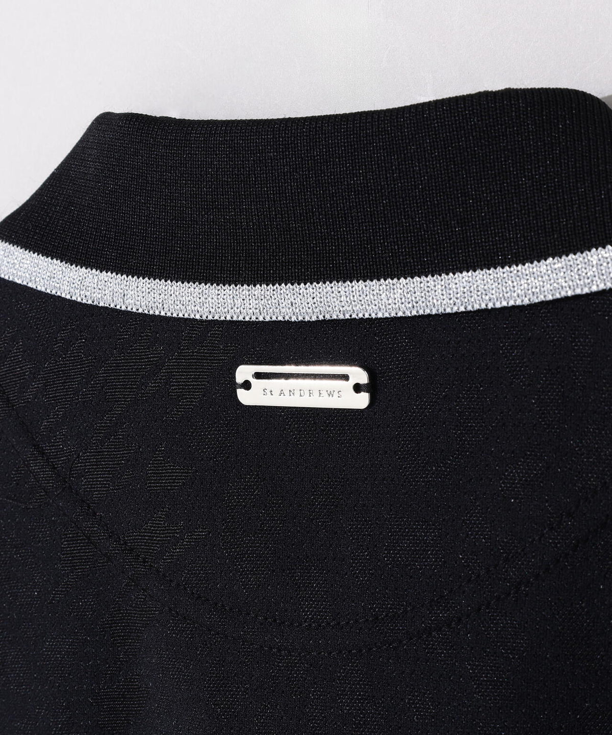 千鳥レオパードジャガード半袖ポロシャツ (WOMENS)