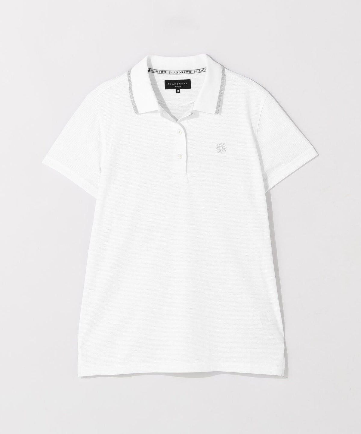 千鳥レオパードジャガード半袖ポロシャツ (WOMENS)