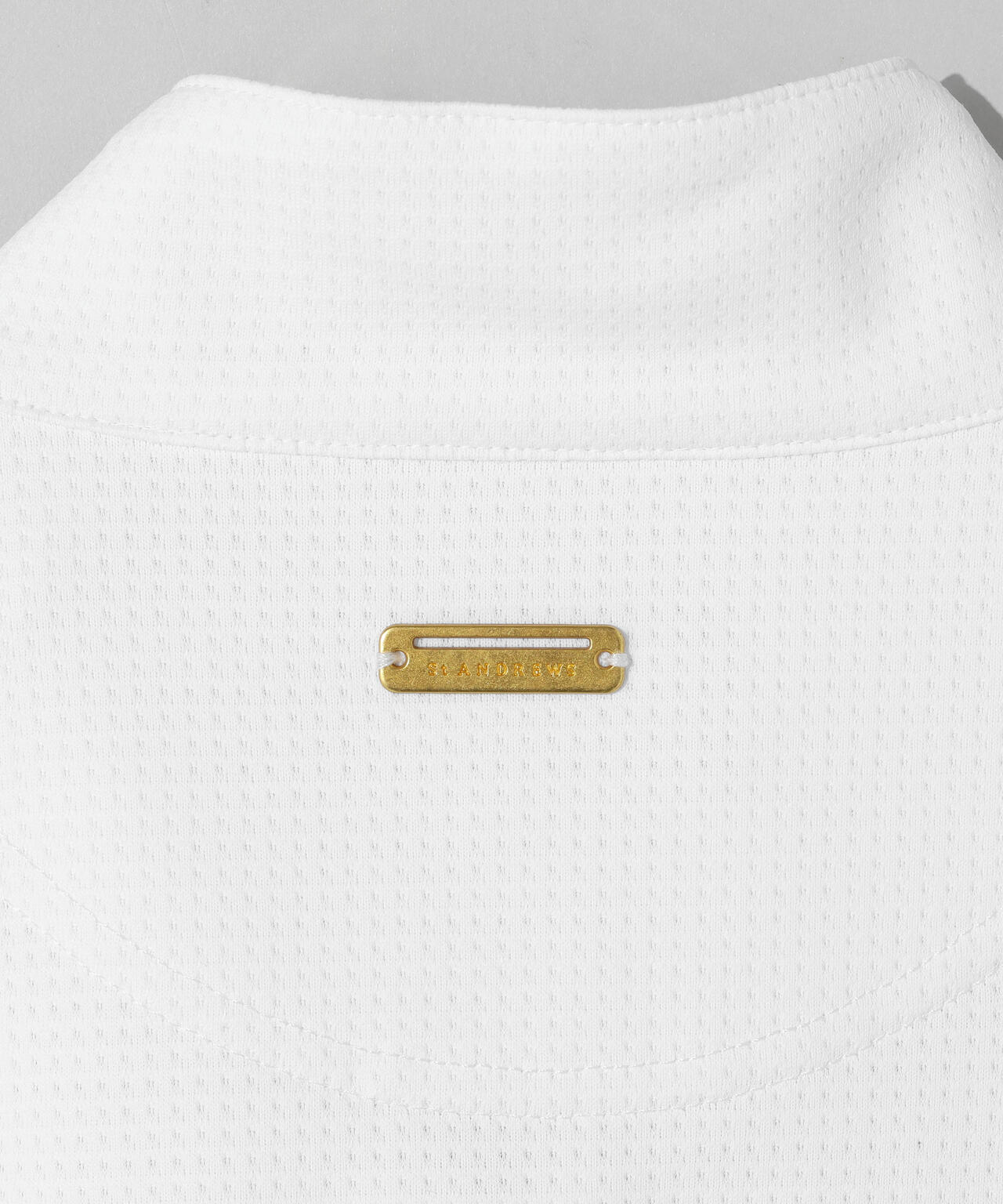 【吸水速乾】【UVカット】ボックスベアメッシュ半袖ジップアップハイネックカットソー (WOMENS)