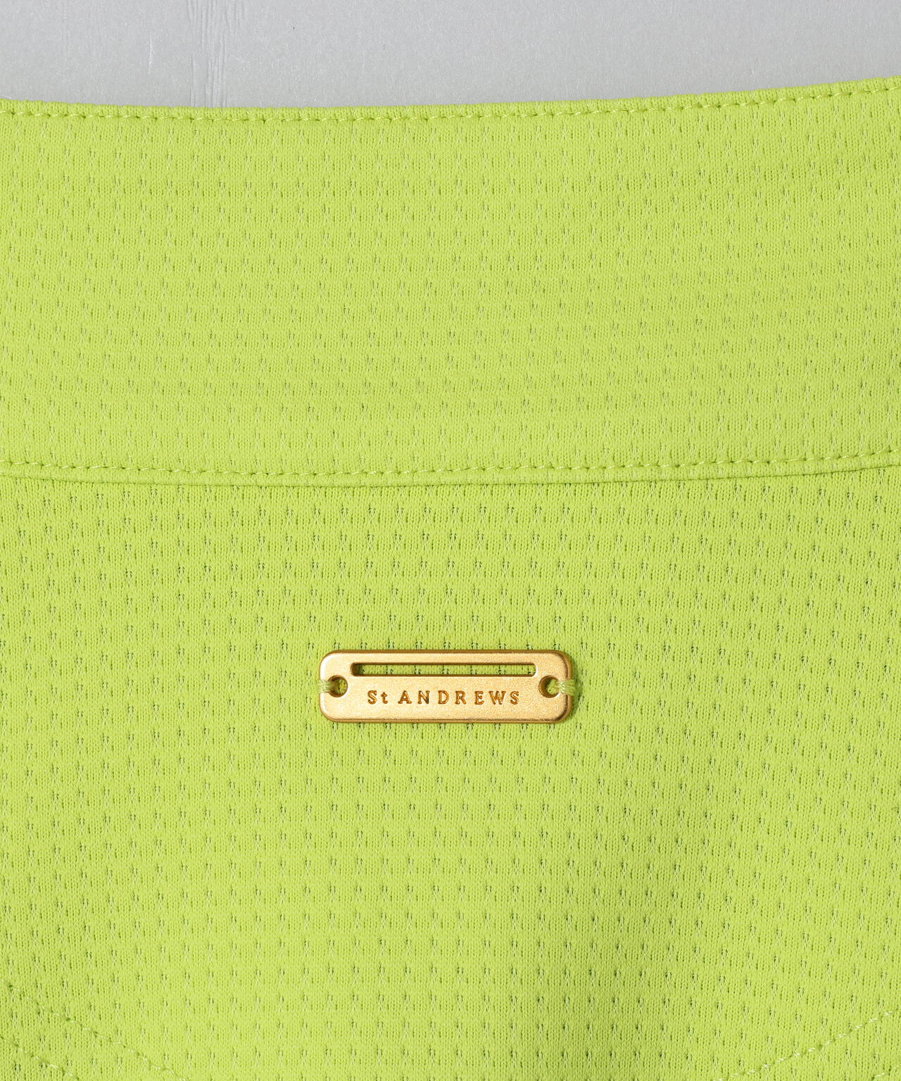 【吸水速乾】【UVカット】ボックスベアメッシュ半袖ジップアップハイネックカットソー (WOMENS)