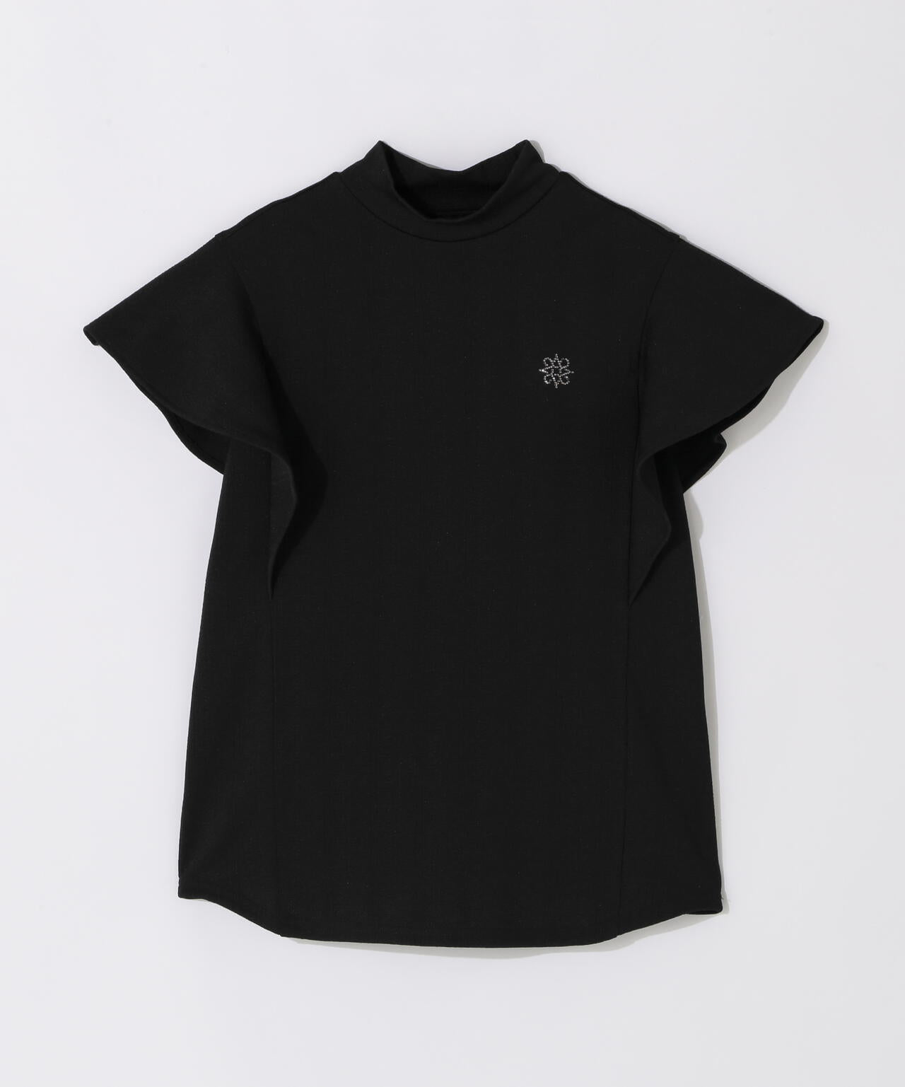 タックジャガード半袖ハイネックカットソー (WOMENS)