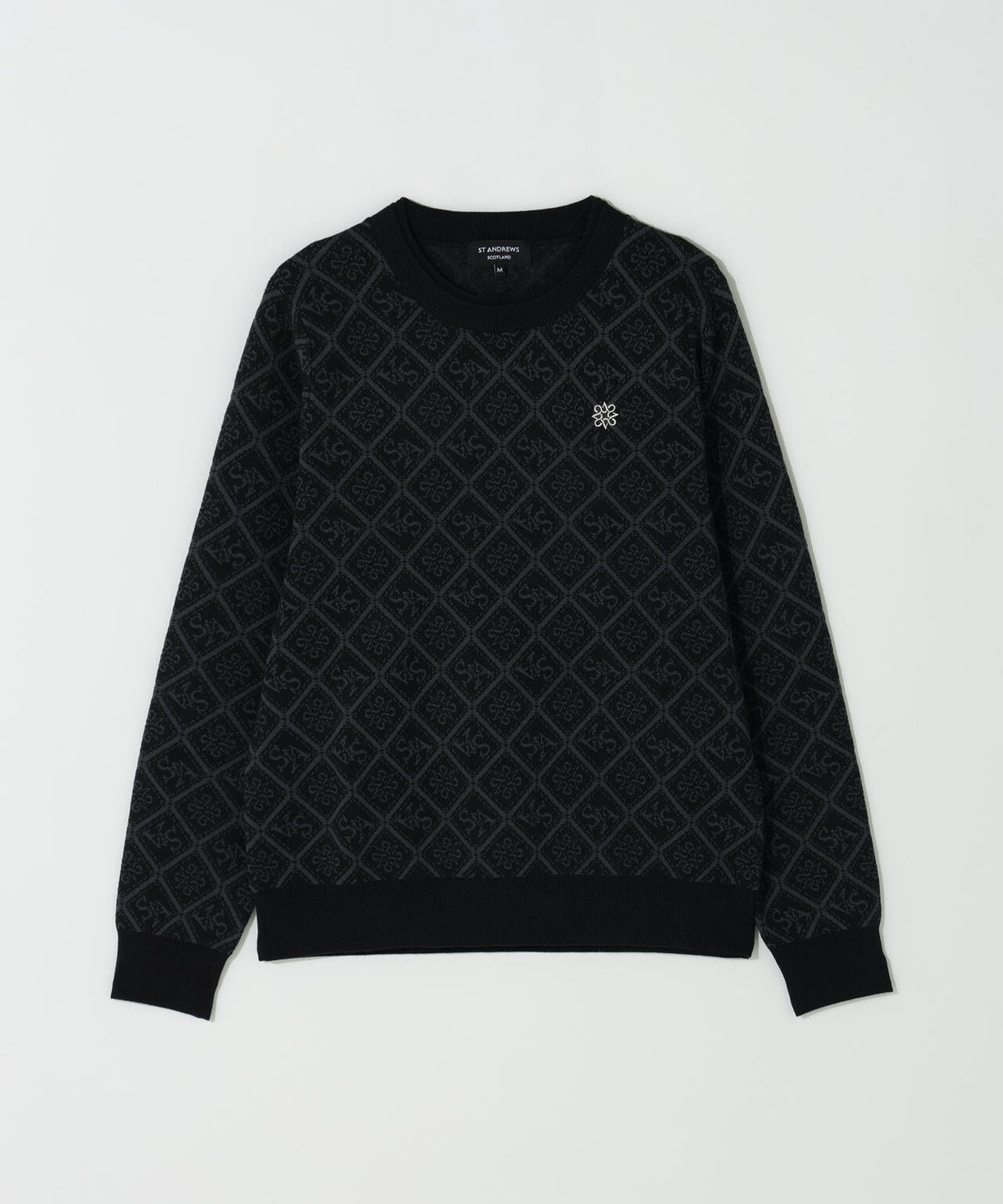 12GStAケルトダイヤジャガードクルーネックニットプルオーバー (WOMENS)