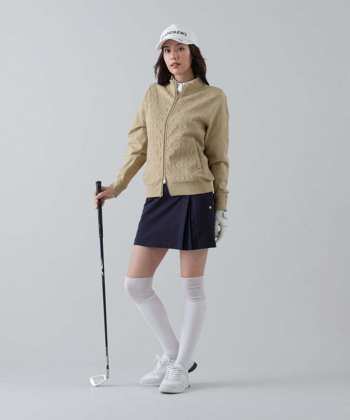 14GSTケーブルジャガードニットブルゾン (WOMENS)