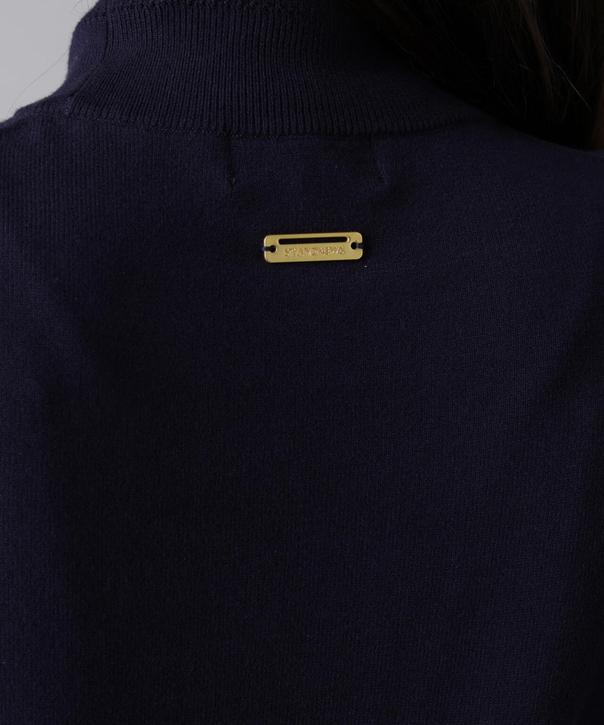 カシミヤタッチ天竺モックネックニットプルオーバー (WOMENS)