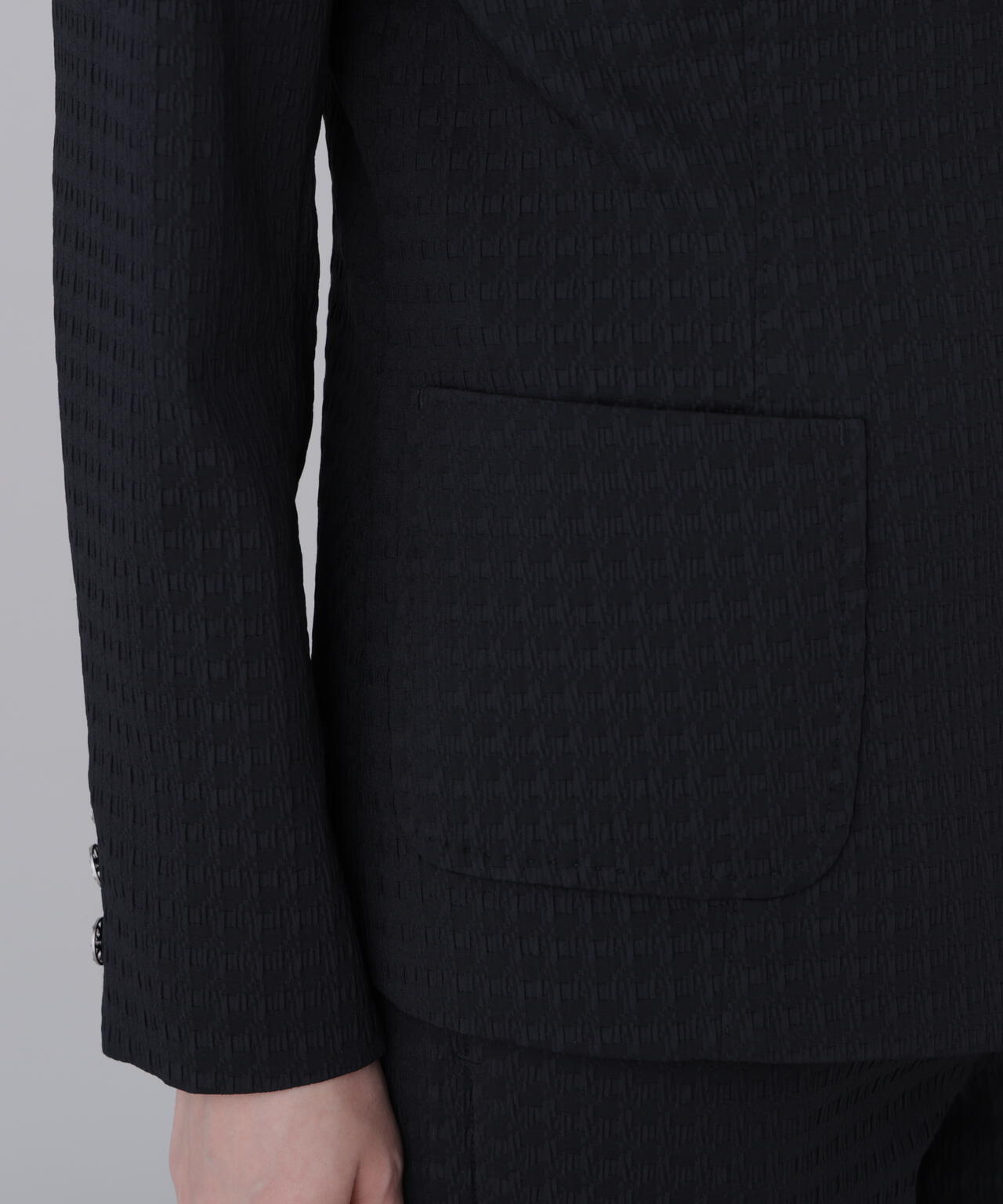 【ストレッチ】ふくれジャガードジャケット (WOMENS)