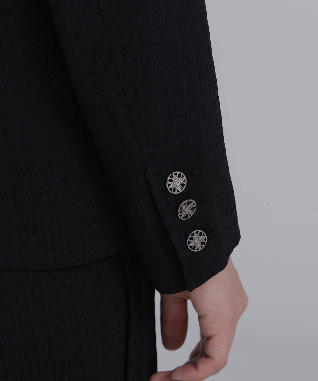 【ストレッチ】ふくれジャガードジャケット (WOMENS)