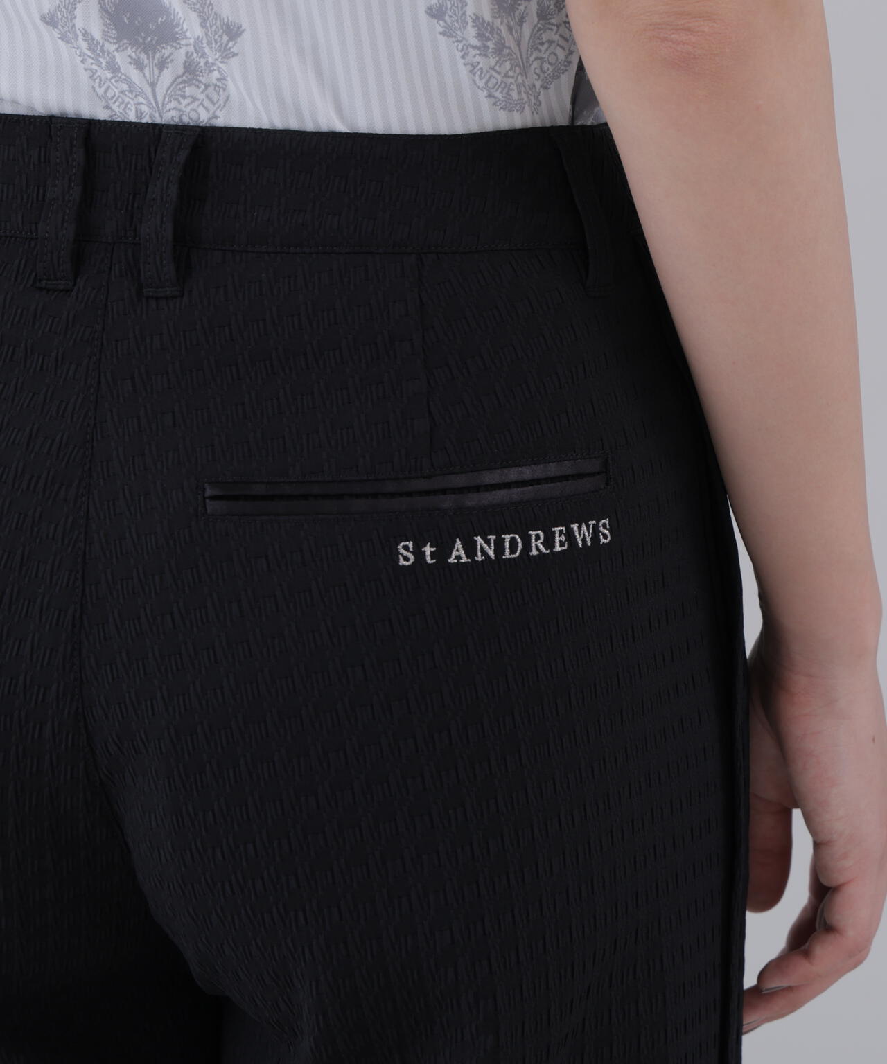 【ストレッチ】ふくれジャガードパンツ (WOMENS)