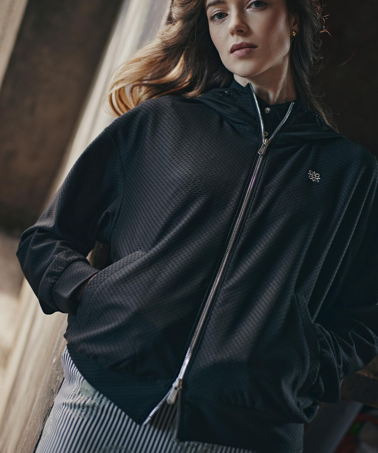 【吸水速乾】【UVカット】ドビーメッシュフーディー (WOMENS)