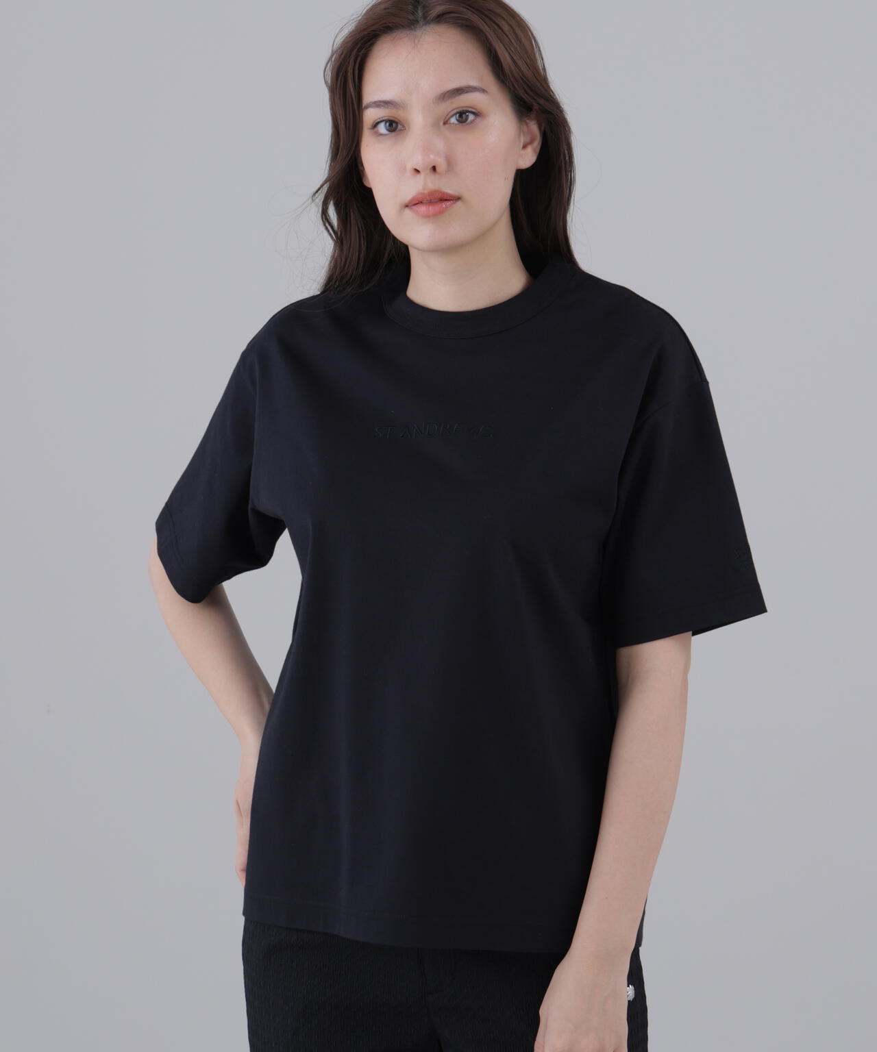 プレーティング天竺半袖Tシャツ (WOMENS)