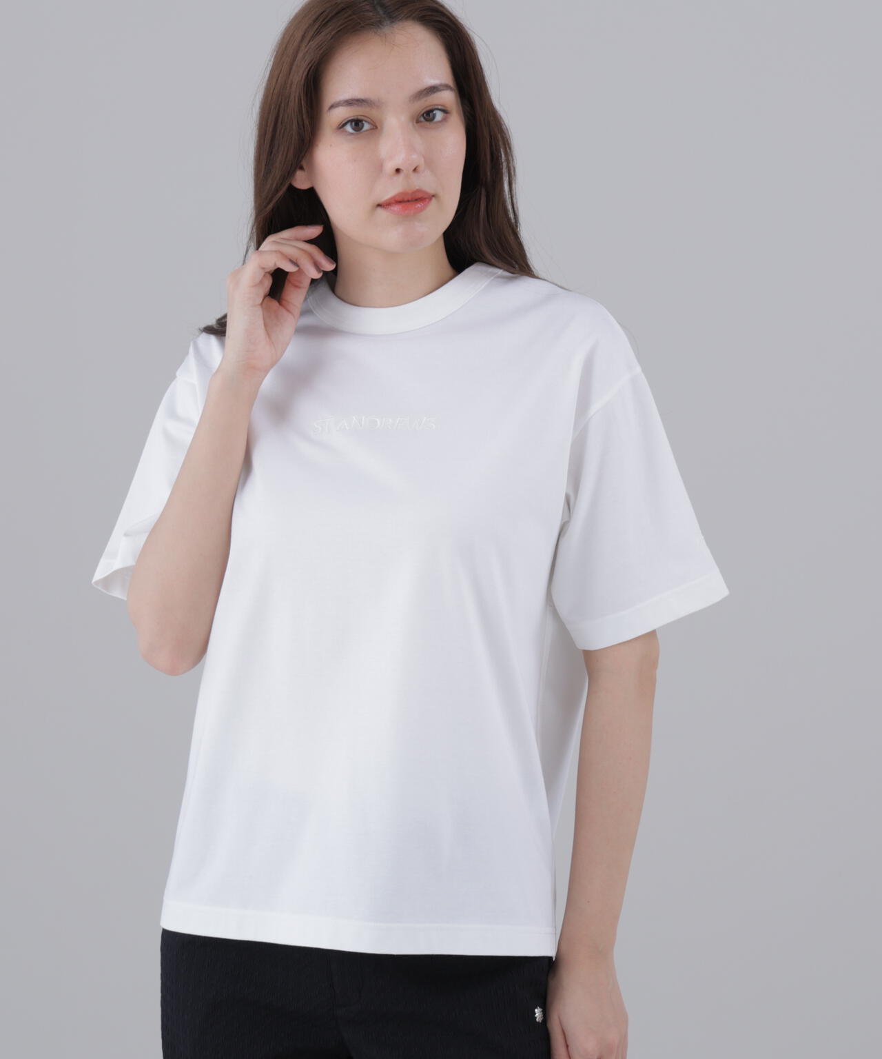 プレーティング天竺半袖Tシャツ (WOMENS)