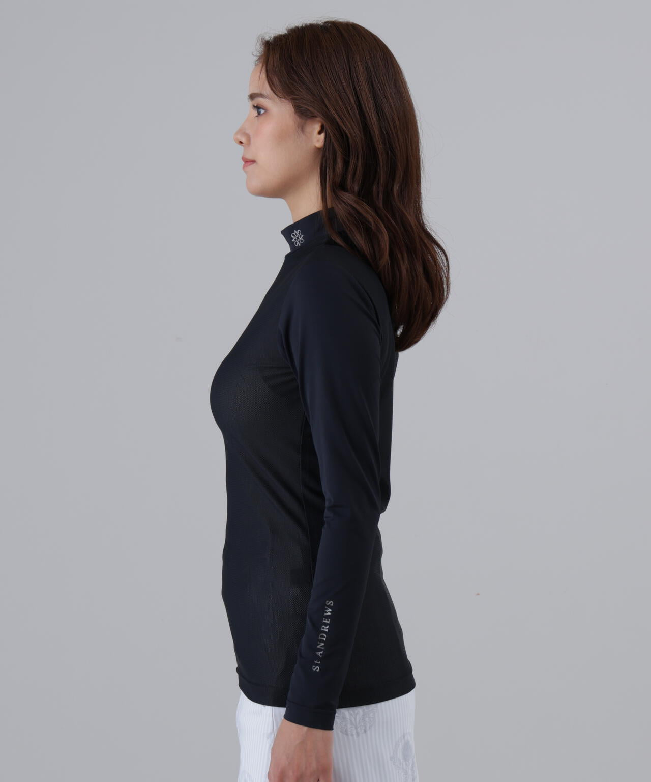 【吸水速乾】【UVカット】TWINCOT UV×メッシュ長袖ハイネックインナー (WOMENS)