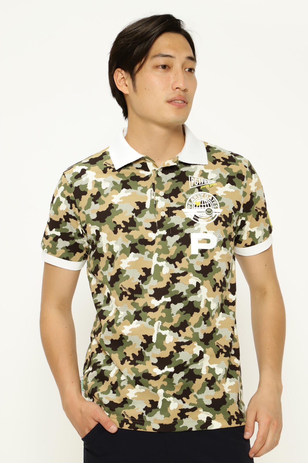 ディライト半袖ポロシャツ <Think Golf COLLECTION / カモ柄>