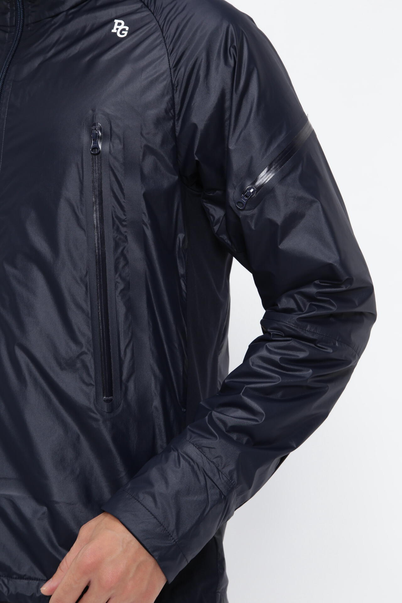 ナイロンストレッチタフタシレー×メリルハイテンションコンパクト裏起毛 ジャケット