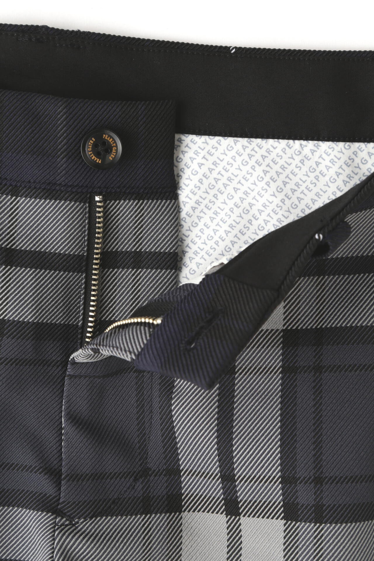 マルチチェック柄 ポリエステルストレッチチェック 5ポケットパンツ <マルチチェック>