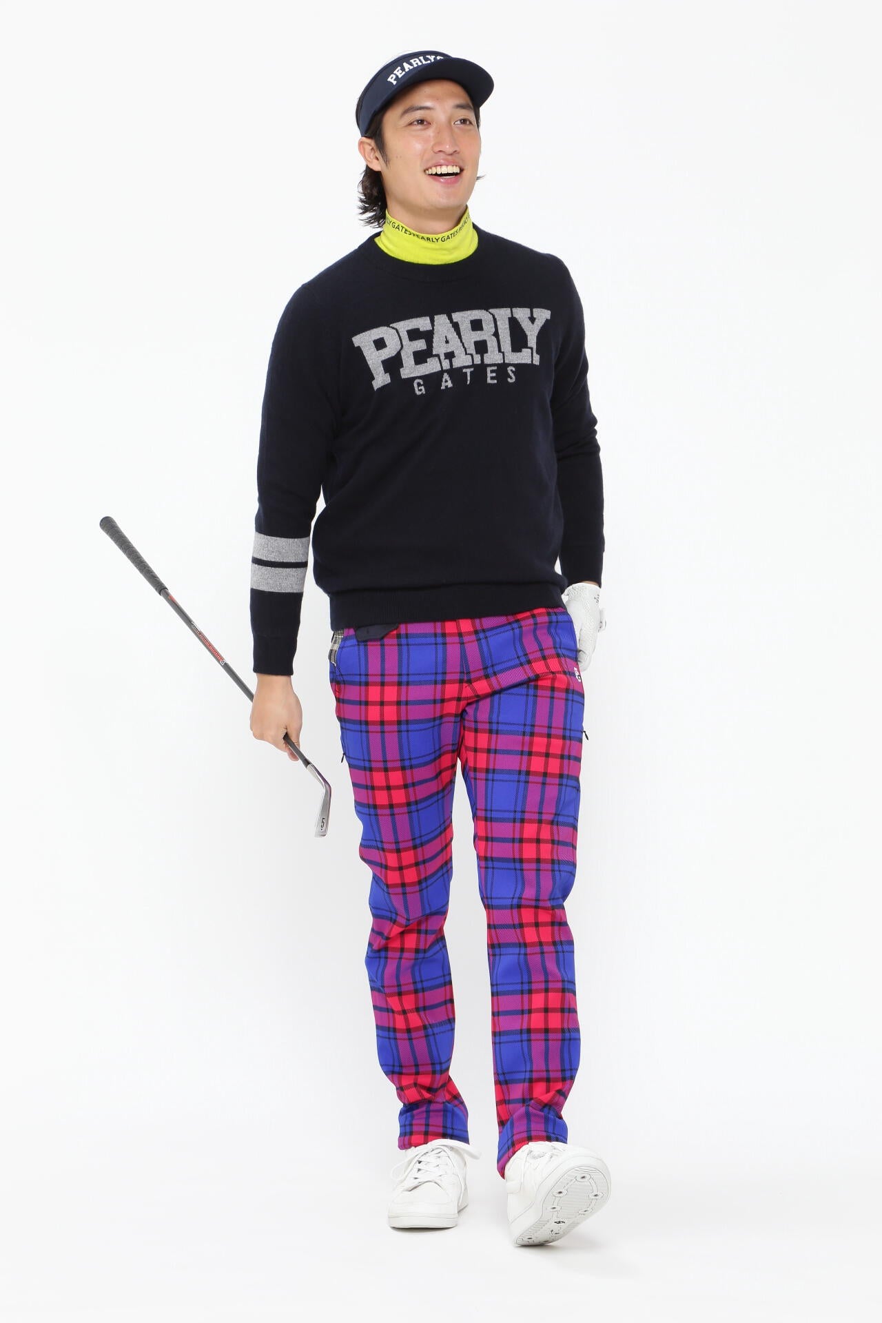 マルチチェック柄 ポリエステルストレッチチェック 5ポケットパンツ <マルチチェック>