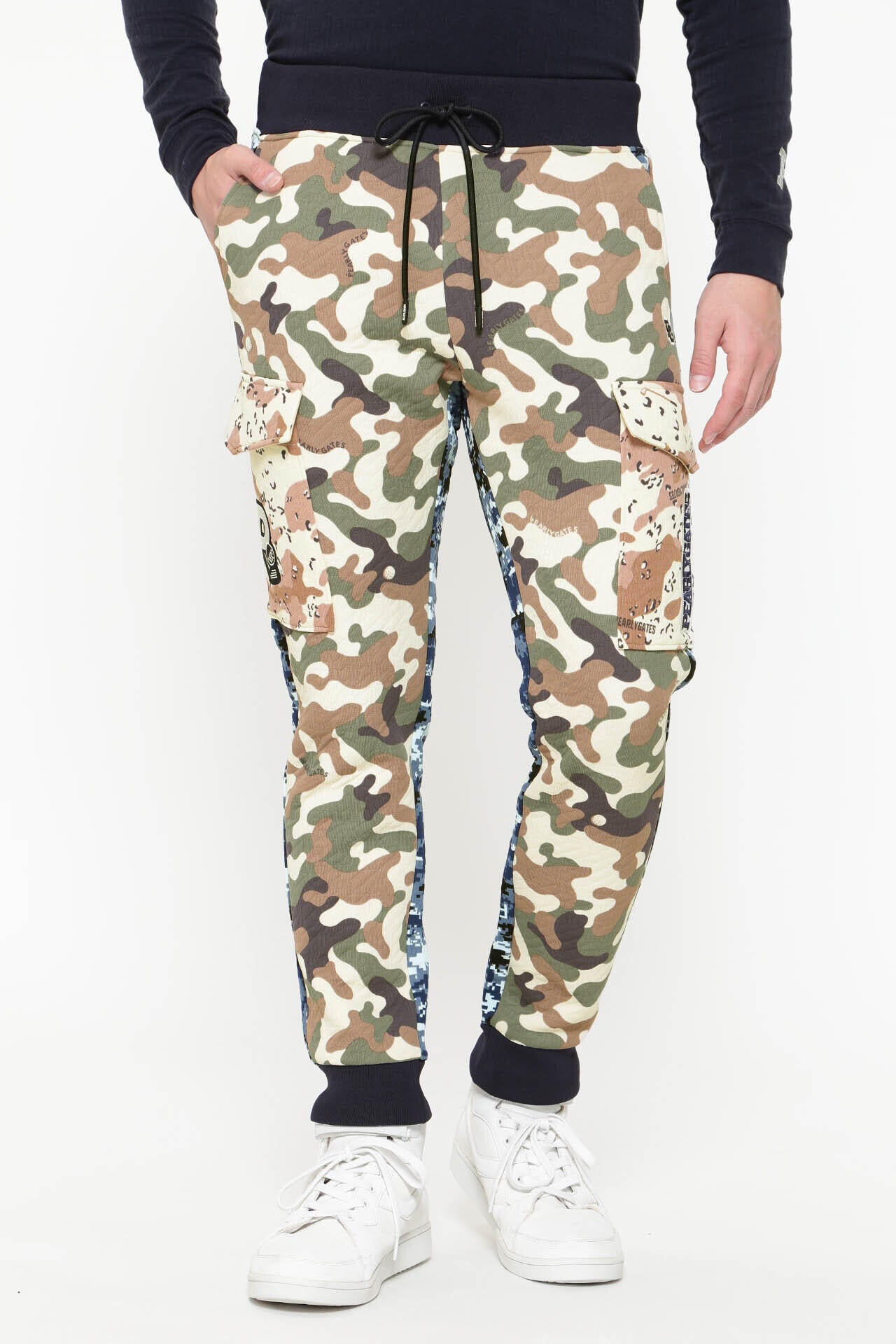 マルチカモ柄 マトラッセジャガード パンツ <マルチカモ>