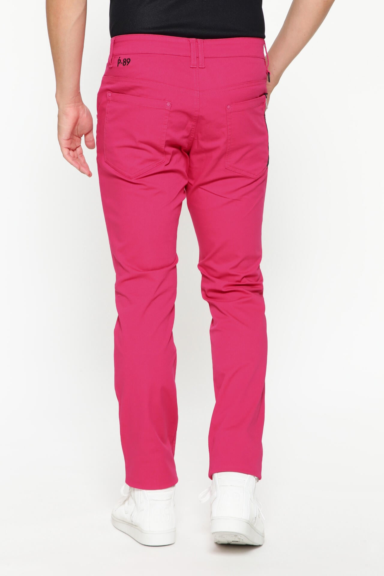 C/Pe ドライストレッチドビーカルゼ 5ポケットパンツ <Pink with BLACK>