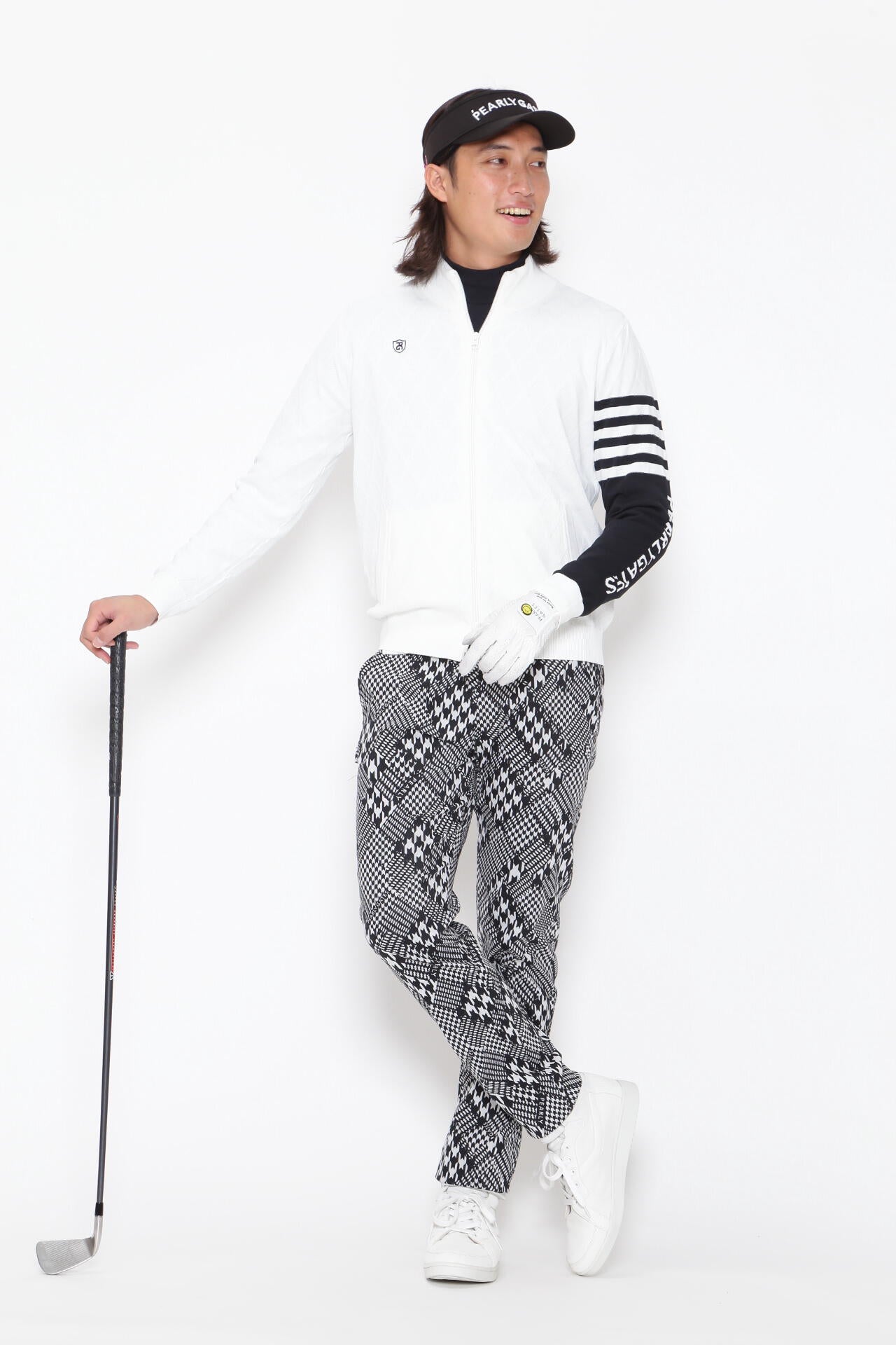 千鳥アーガイルジャガードパンツ