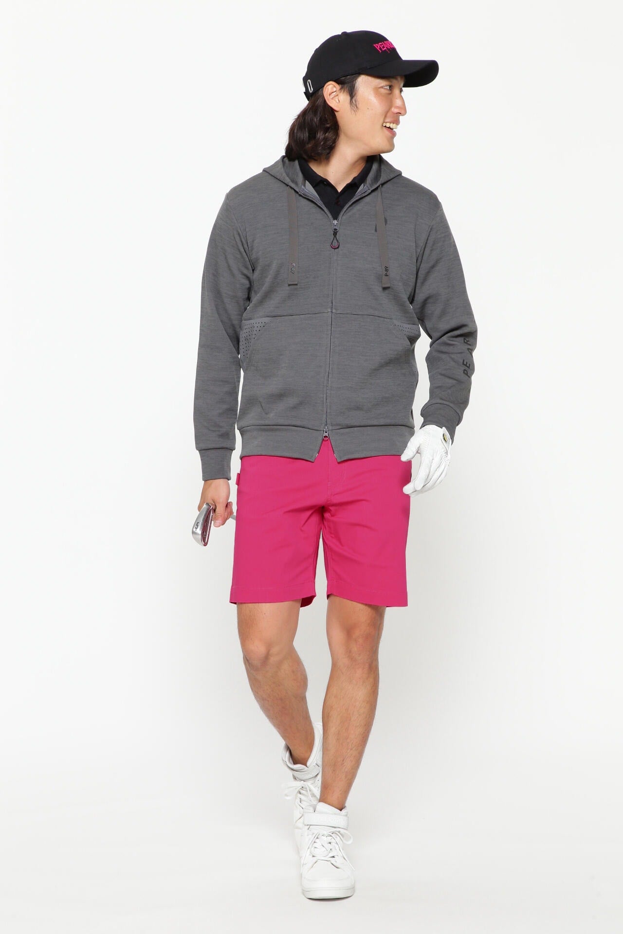 C/Peドライストレッチドビーカルゼ 5ポケットショートパンツ <Pink with BLACK>