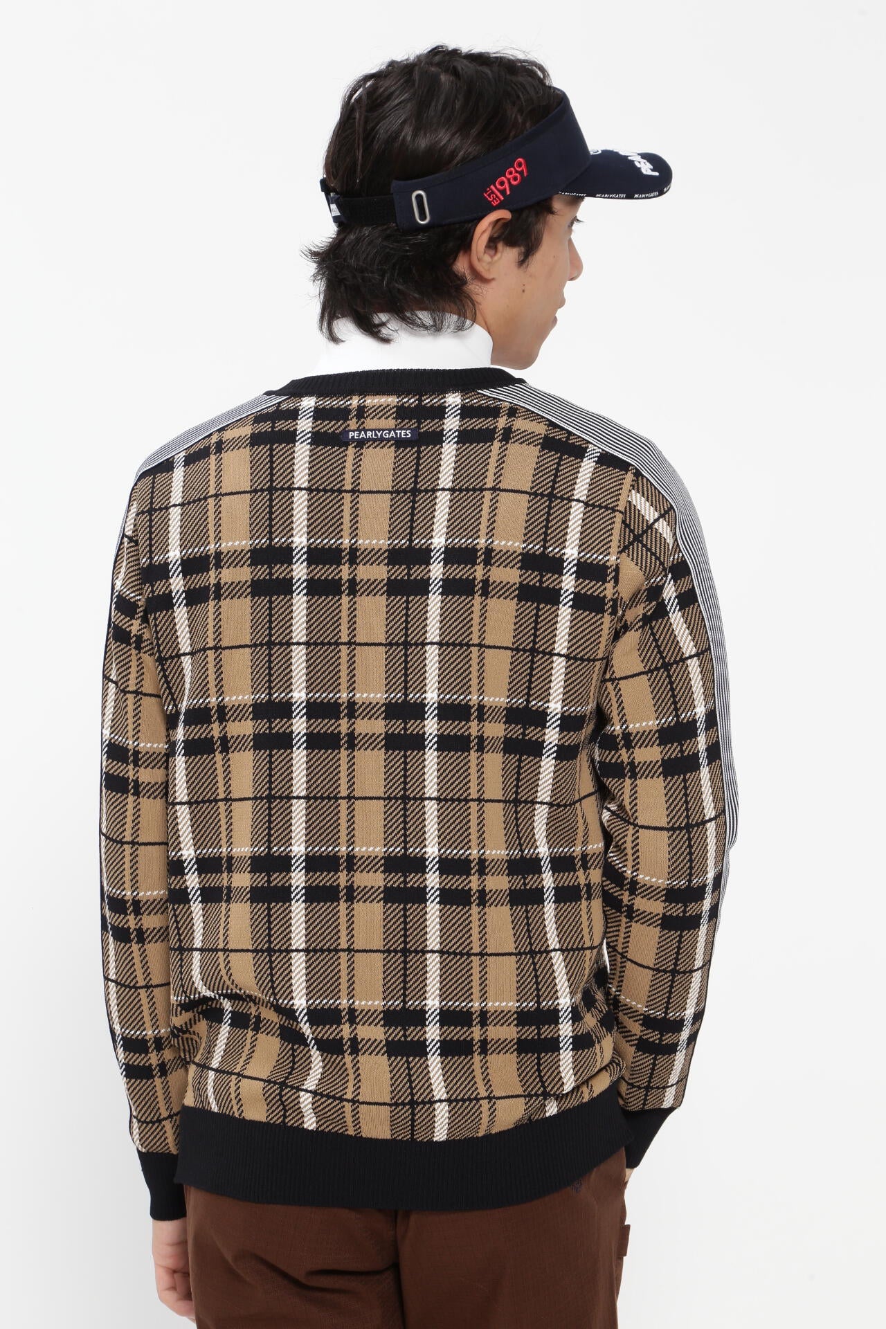 クルーネックニットプルオーバー <CHECKシリーズ>