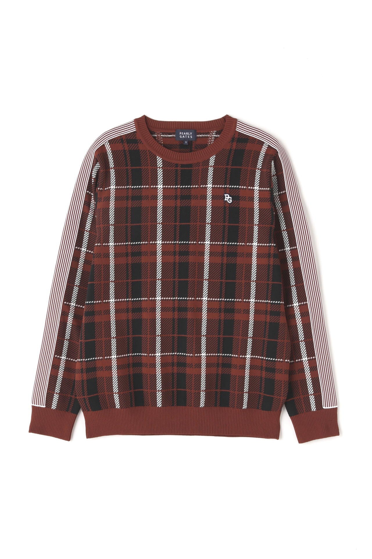 クルーネックニットプルオーバー <CHECKシリーズ>