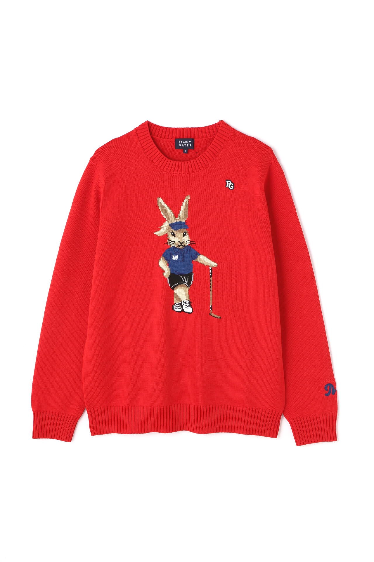 インターシャクルーネックニット <トラッドラビット> <MOMOKO UEDA SPECIAL COLLECTION>
