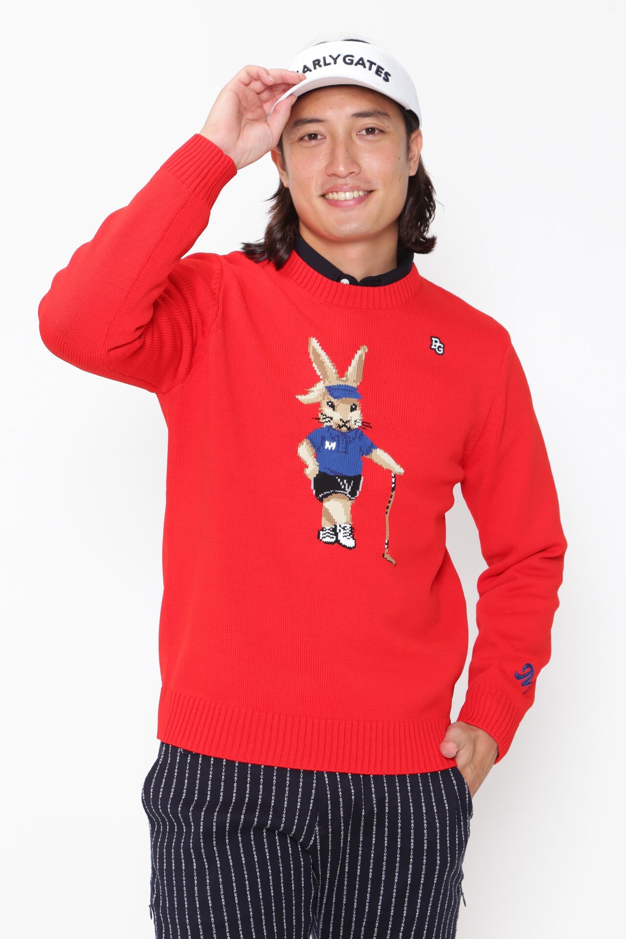 インターシャクルーネックニット <トラッドラビット> <MOMOKO UEDA SPECIAL COLLECTION>