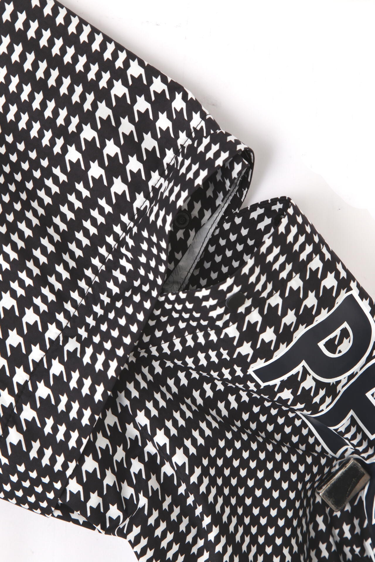 エコユース ナイロンストレッチ チドリドビー レインブルゾン <千鳥柄レインウェア> (MENS)
