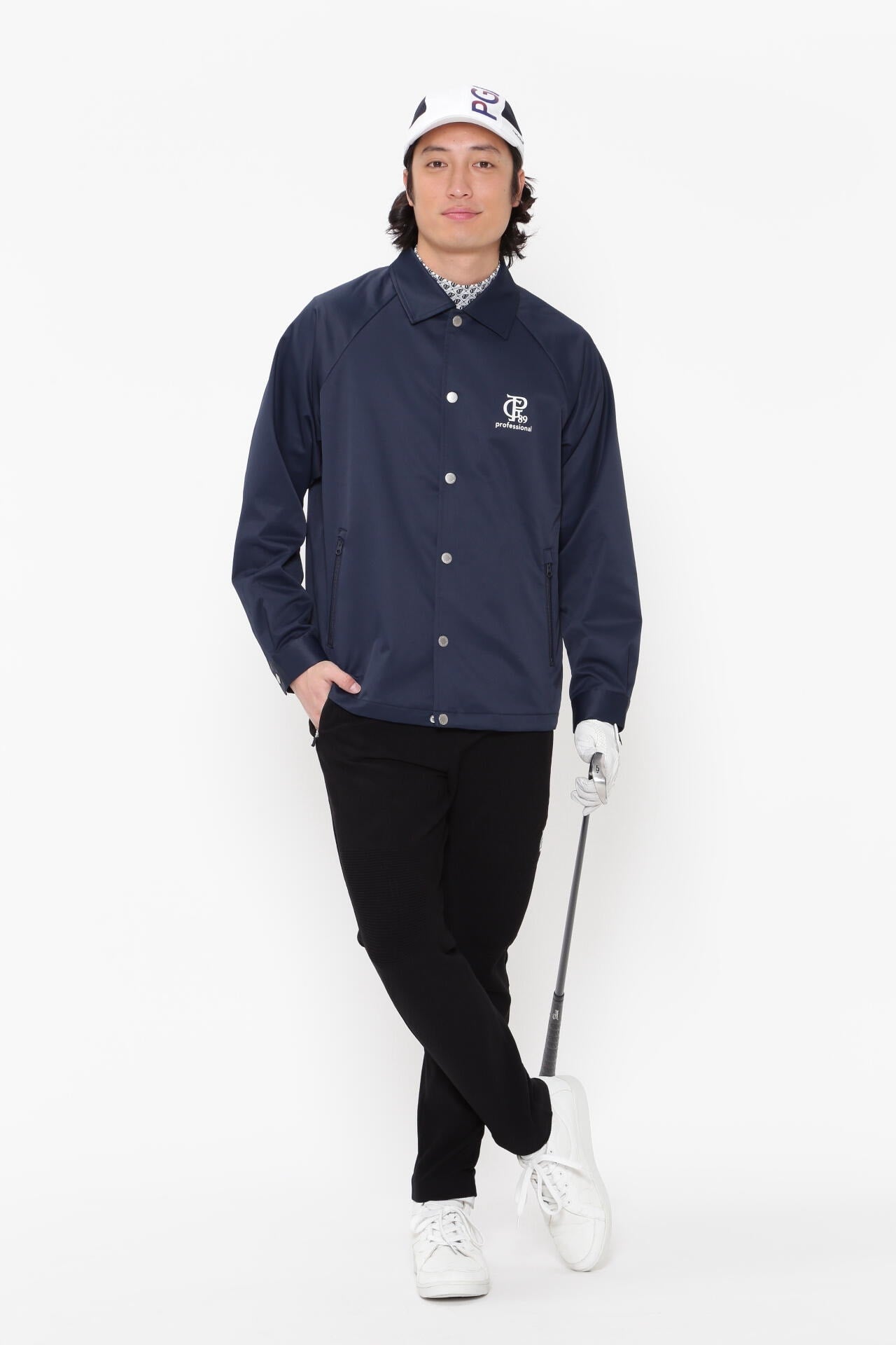 ポリエステルツイルストレッチ コーチジャケット