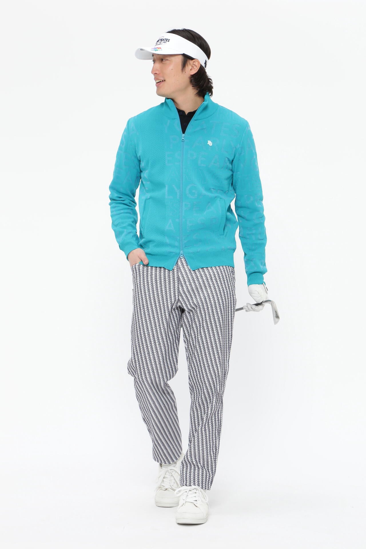 35th ポリエステルコットン ルアンチンカルゼ ストレッチパンツ <PG35th><Relaxシリーズ><小紋柄シリーズ>