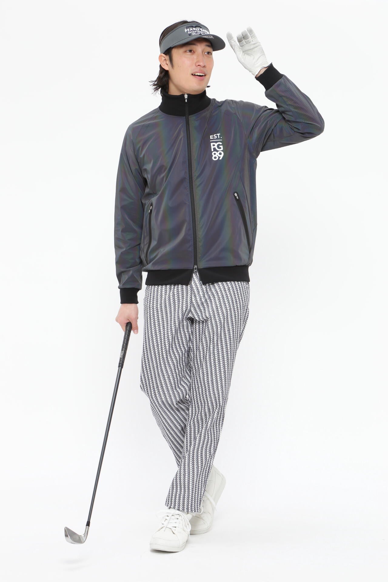 35th ポリエステルコットン ルアンチンカルゼ ストレッチパンツ <PG35th><Relaxシリーズ><小紋柄シリーズ>