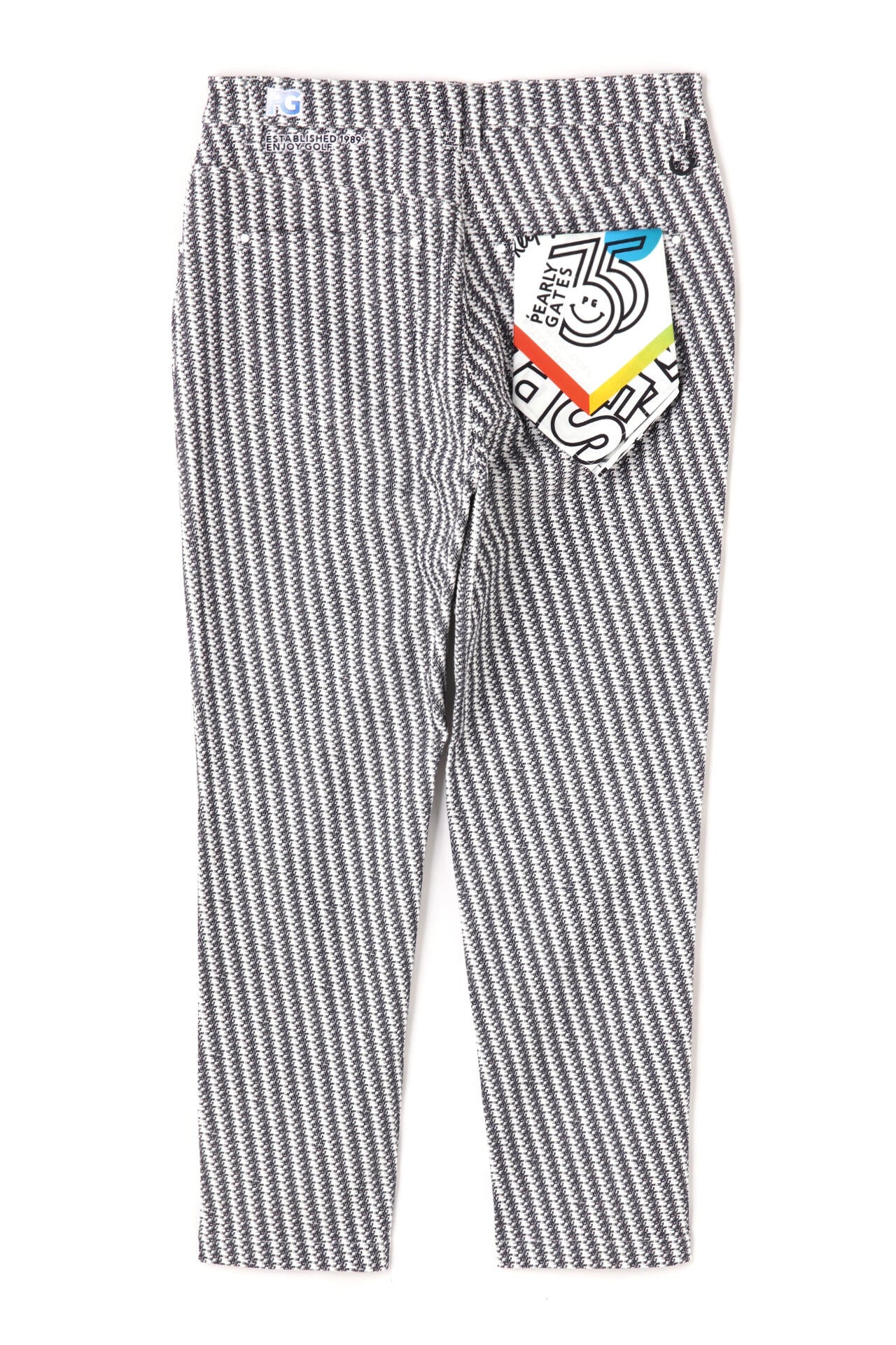 35th ポリエステルコットン ルアンチンカルゼ ストレッチパンツ <PG35th><Relaxシリーズ><小紋柄シリーズ>
