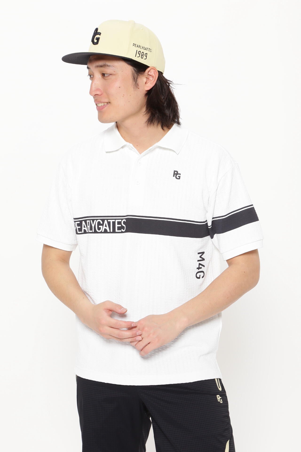 カノコサッカーストライプ DRY MASTER 半袖ポロシャツ <シャンパンゴールド><Relaxシリーズ>