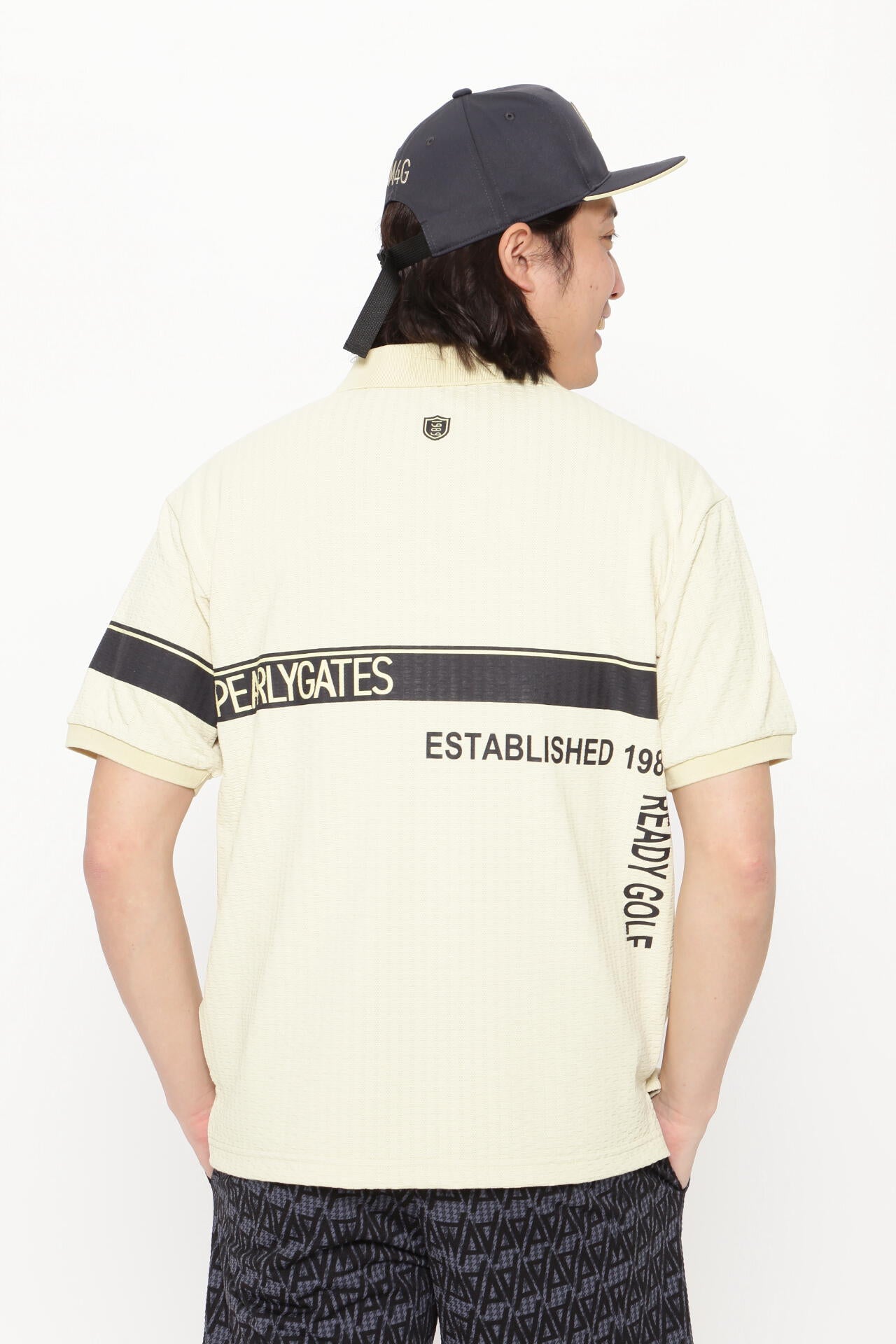 カノコサッカーストライプ DRY MASTER 半袖ポロシャツ <シャンパンゴールド><Relaxシリーズ>