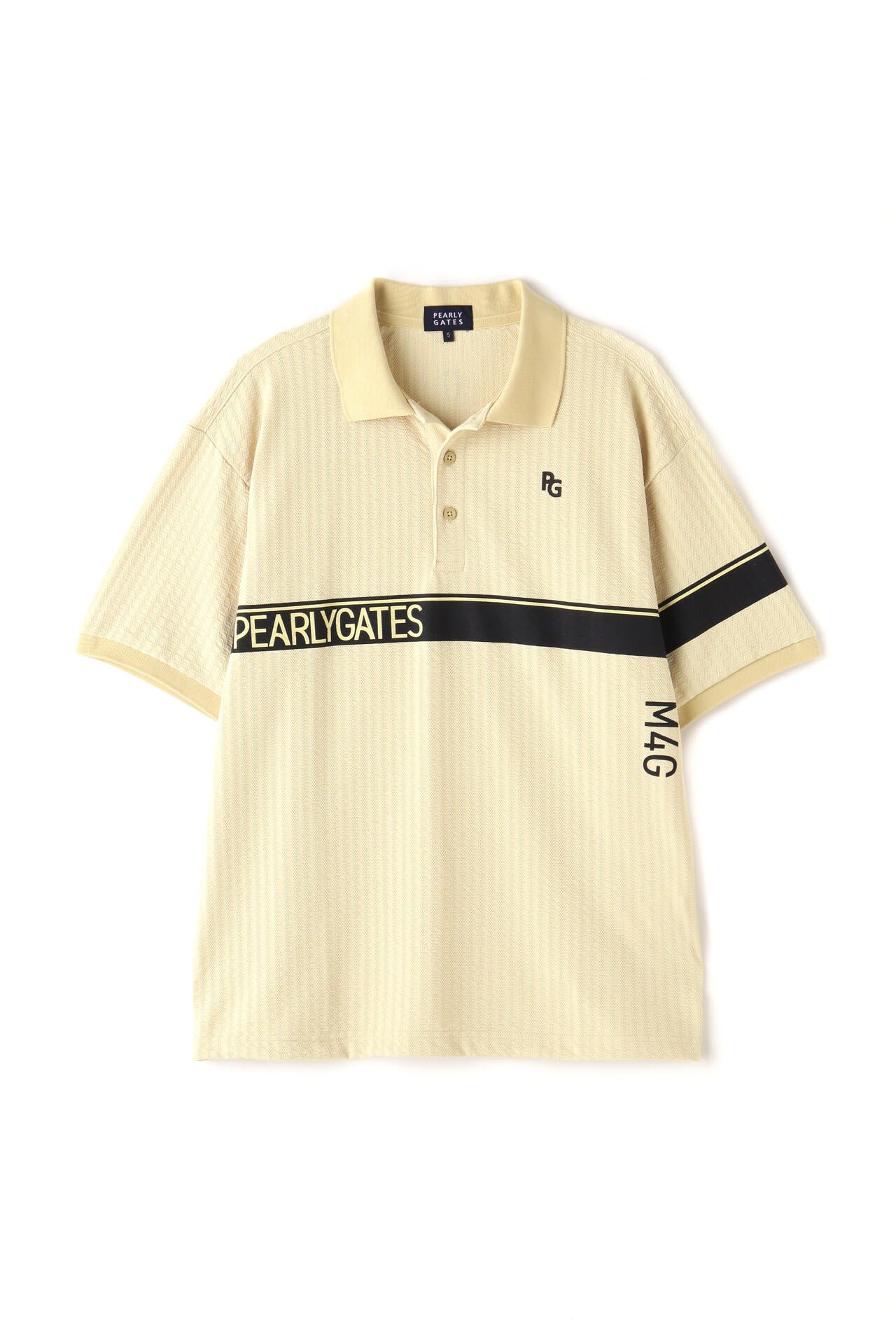 カノコサッカーストライプ DRY MASTER 半袖ポロシャツ <シャンパンゴールド><Relaxシリーズ>
