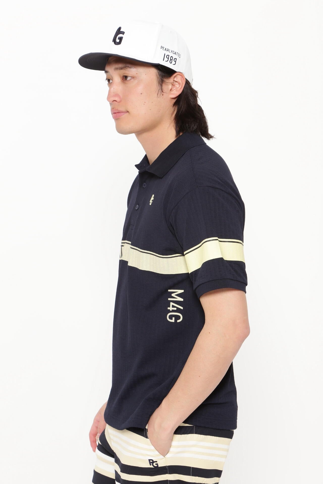 カノコサッカーストライプ DRY MASTER 半袖ポロシャツ <シャンパンゴールド><Relaxシリーズ>