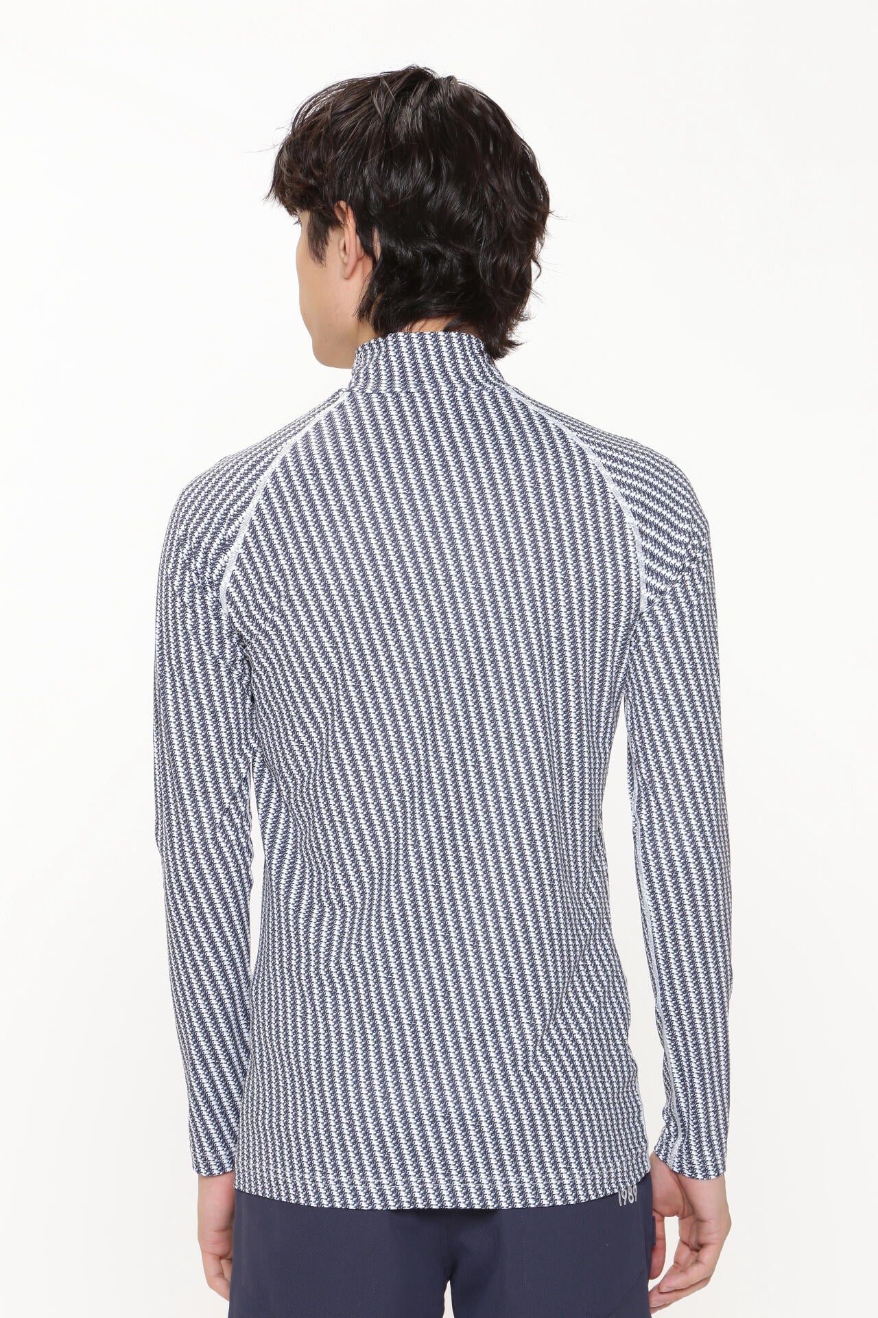 エステルベアカノコ 長袖ハイネックカットソー <小紋柄シリーズ>