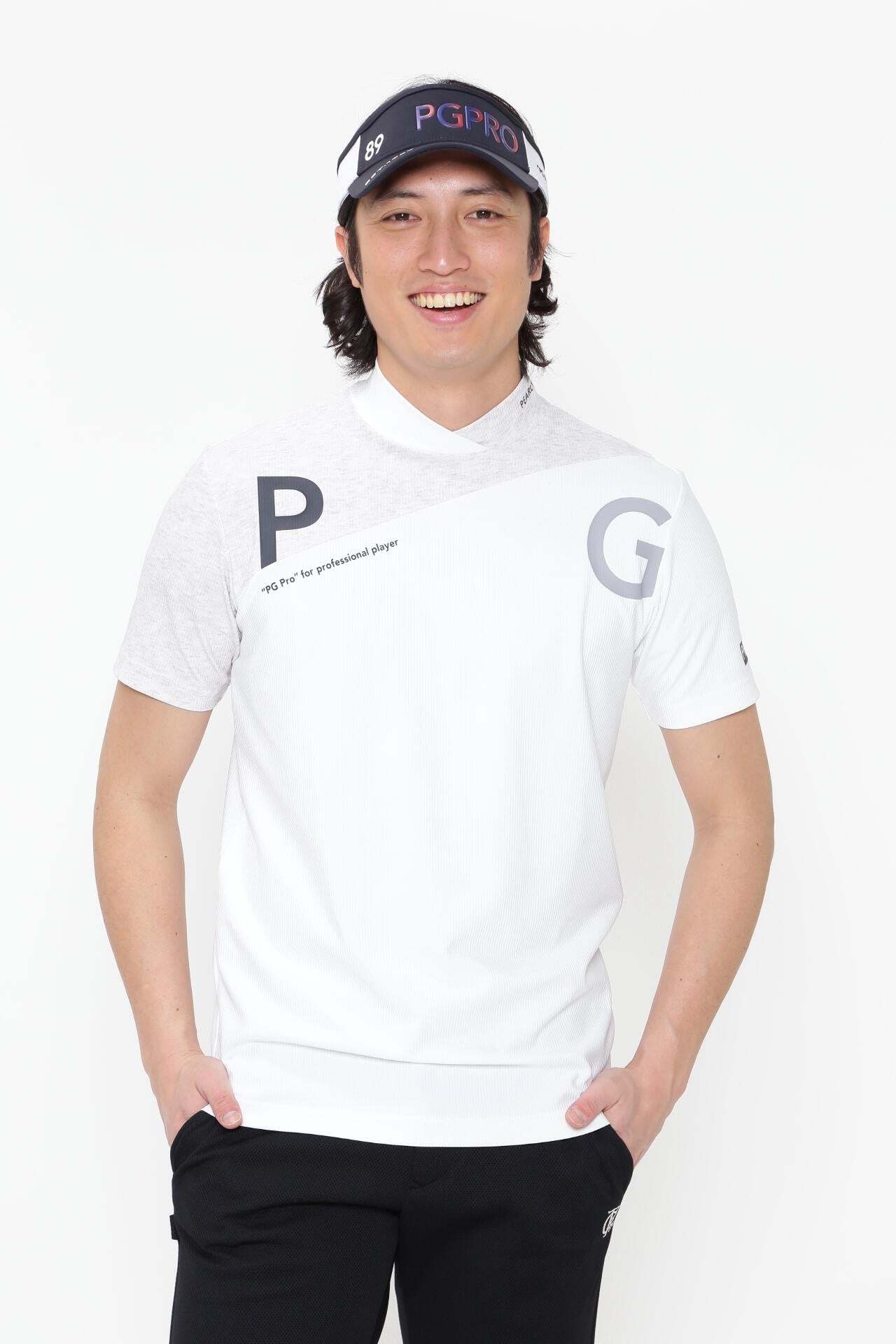 4WAYリップル半袖ハイネックカットソー <PGPRO>