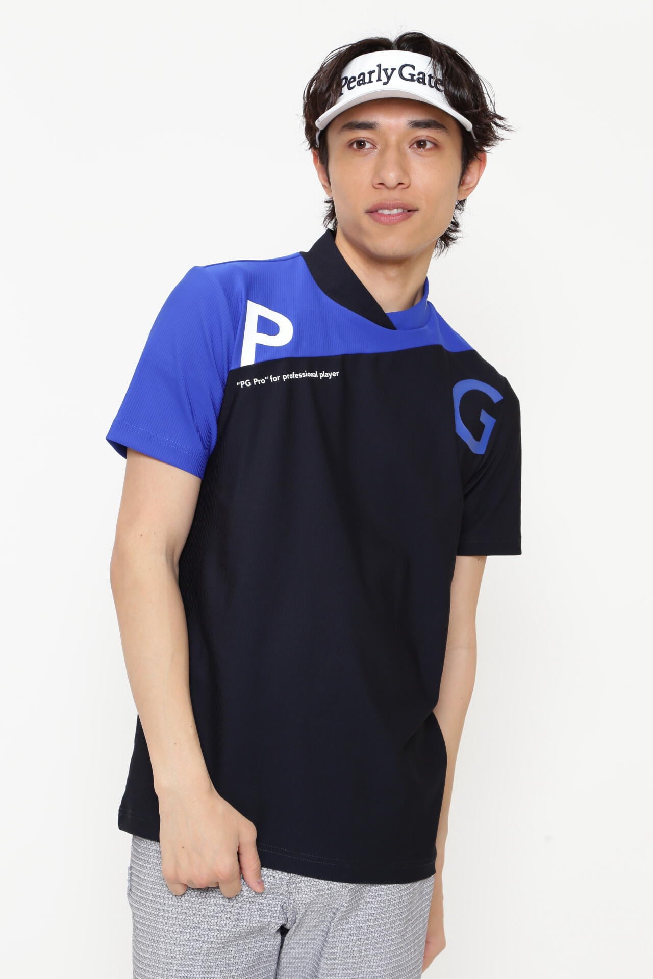 4WAYリップル半袖ハイネックカットソー <PGPRO>