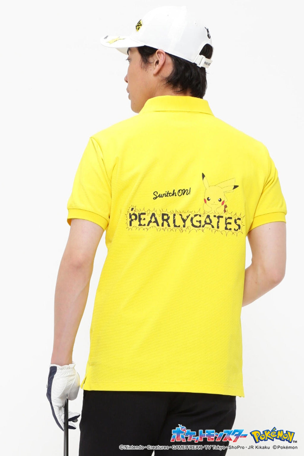 ポケモン】ピカチュウ ボーダー調カノコ半袖ポロシャツ | PEARLY GATES 